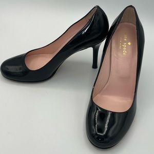 KATE SPADE ♠️ Black Patent Leather Heel Pumps Size 5.5